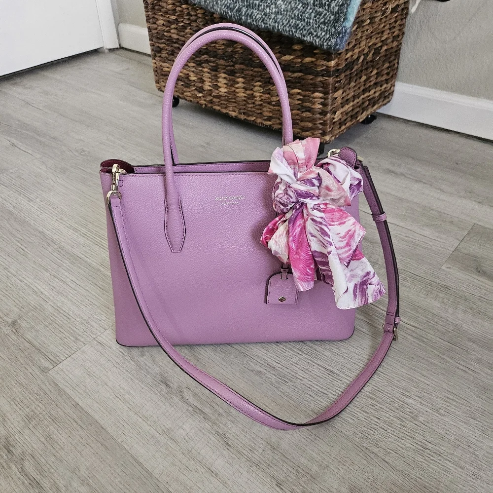 EUC Kate Spade Eva Medium Top Satchel Pink Mauve - Picture 1 of 14